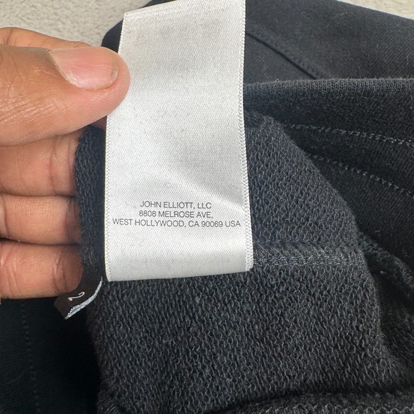 John Elliott Jogger‎ Pants Mens Size 2 Black Preowned Tapered Leg Activewear - Picture 6 of 12